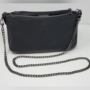 New Handmade Black & White Crossbody Bag Purse Custom Character Handbag Clutch